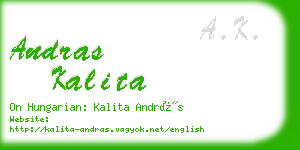 andras kalita business card